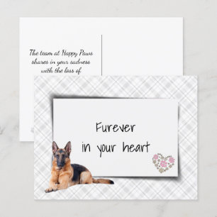 Carte Postale Sympathie pour la perte d'un berger allemand