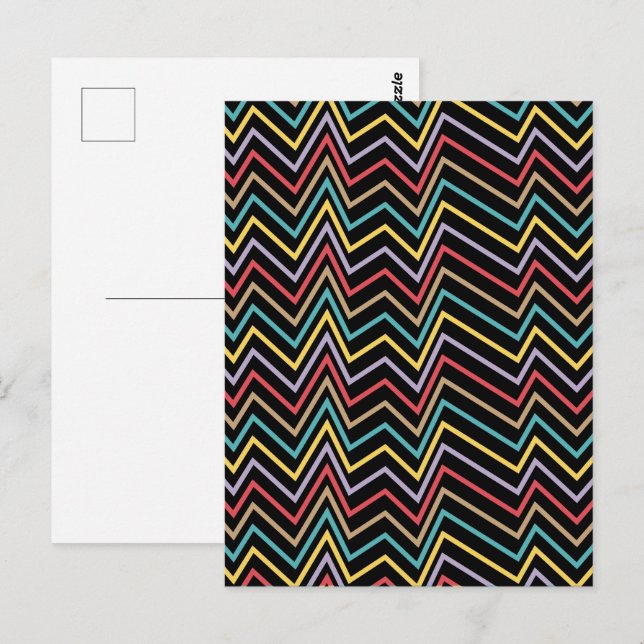 Carte Postale Symphonie ZigZag vibrante Une explosion d'énergie  (Devant / Derrière)