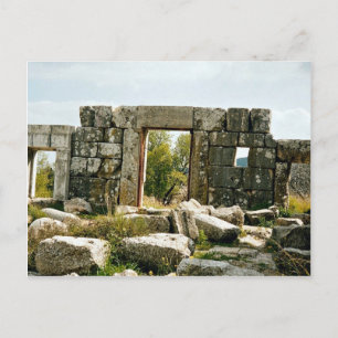Carte Postale Synagogue antique (de l'intérieur), Meron, Israël