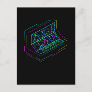 Carte Postale Synthétiseur à tambour analogique à clavier de syn