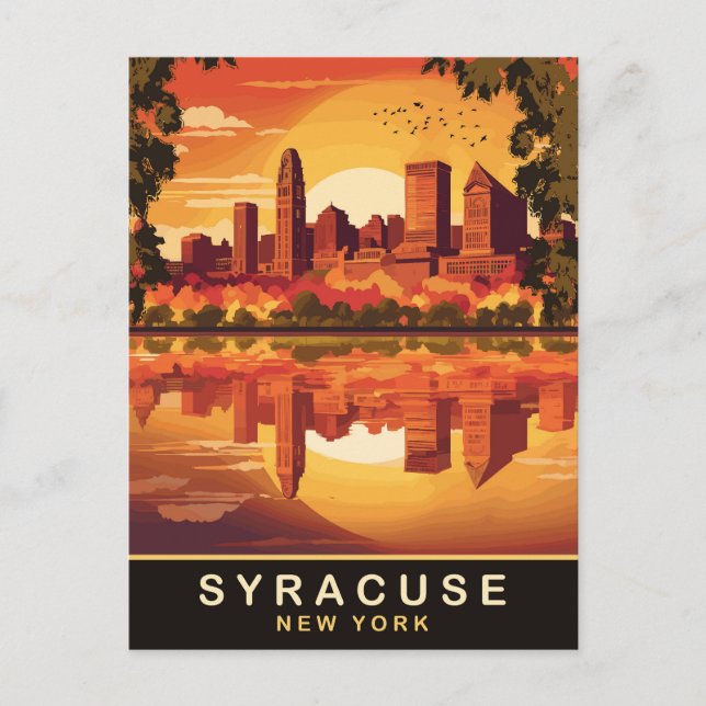 Carte Postale Syracuse, État de New York, Voyage (Devant)