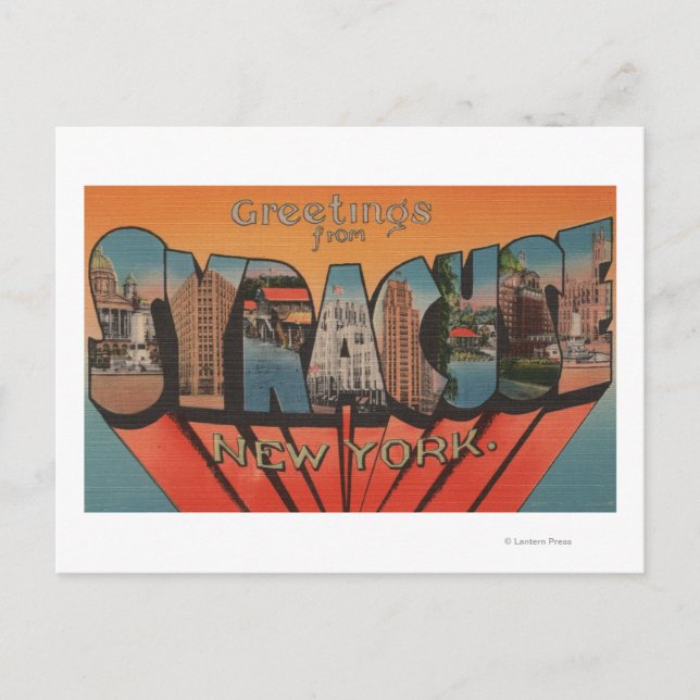 Carte Postale Syracuse, New York - Scènes de grandes lettres (Devant)