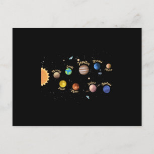 Carte Postale Système solaire Planètes Enfants Connaissances Esp