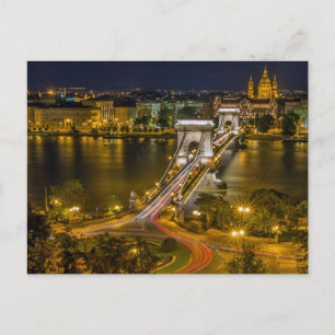 Carte Postale Széchenyi Pont Chaîne Budapest, Hongrie
