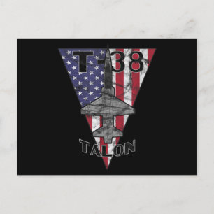Carte Postale T-38 Talon Militaire Avion Patriotique