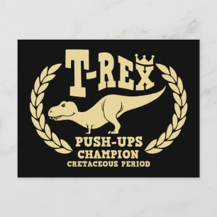 Carte Postale T-Rex aime les poussées