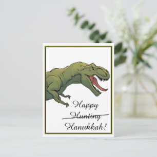 Carte postale T-Rex Dinosaur Hanoukka