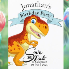Carte Postale T Rex en or, Joyeux Anniversaire Garçon