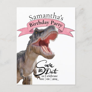 Carte Postale T Rex, Joyeux Anniversaire Fille 