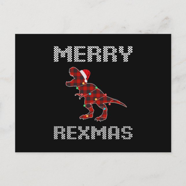 Carte Postale t rex merry rexmas vend (Devant)