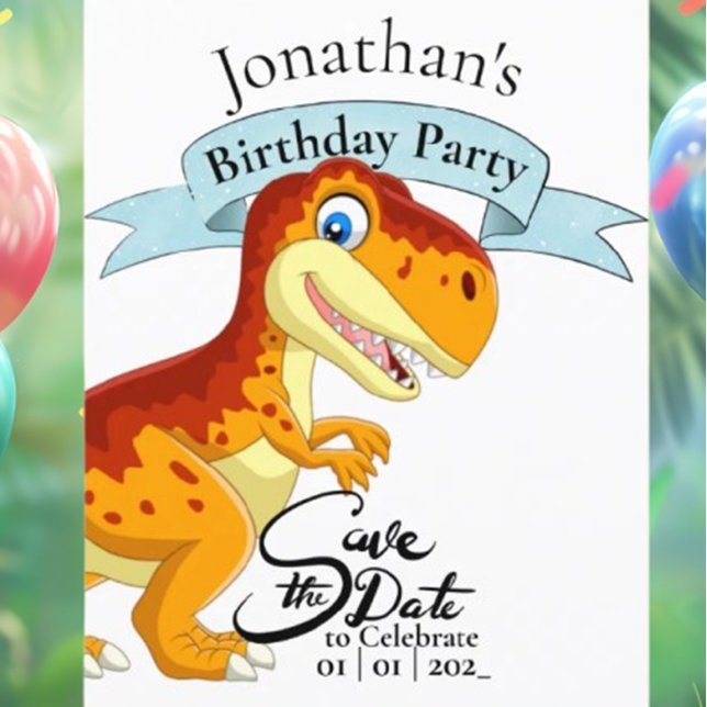 Carte Postale T Rex Or, Joyeux Anniversaire Garçon (Celebrate your little one's special day with our Gold T Rex Happy Birthday )