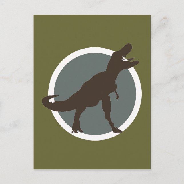 Carte Postale T-rex torréfié (Devant)