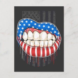 Carte Postale T-shirt American Lips