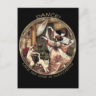 Carte Postale T-shirt Art Nouveau 'Dansez comme si personne ne r