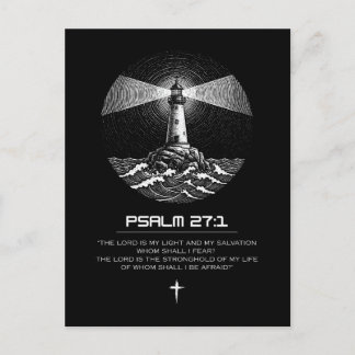 Carte Postale T-shirt avec verset biblique Psaume 27:1 | Chrétie