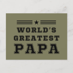 Carte Postale T-shirt Cadeau Papa Fête des Pères Le Meilleur Pap