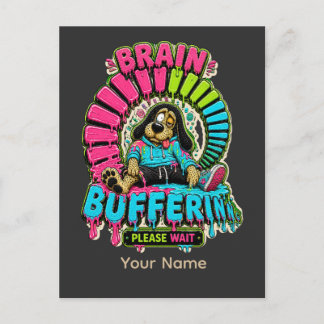 Carte Postale T-Shirt Drôle de Mise en Mémoire du Cerveau