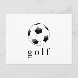 Carte Postale T-Shirt Drôle de Sport Balle de Football Golf
