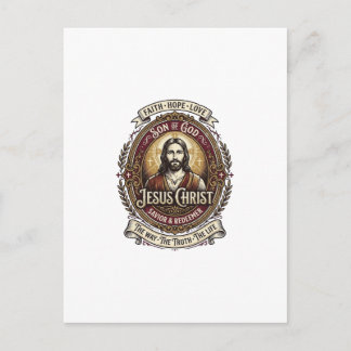 Carte Postale T-shirt graphique Jésus Antiques Heirloom Art chré