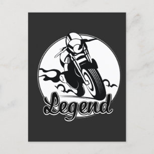Carte Postale T-shirt légende moto