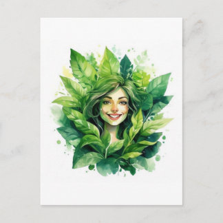 Carte Postale T-shirt Plant Mom en fleurs - Tee drôle pour amate