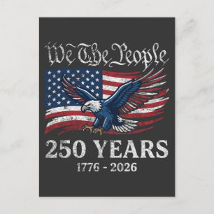 Carte Postale T-Shirt We The People 250 Ans Drapeau Américain Ai