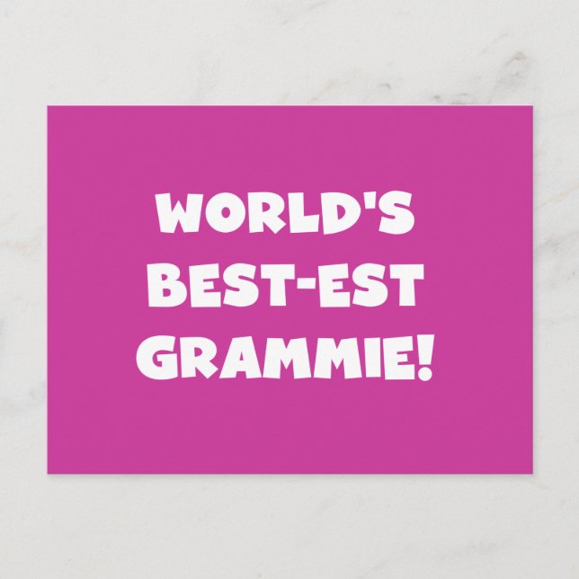 Carte Postale T-shirts blanc et cadeaux du Meilleur-est Grammie (Devant)