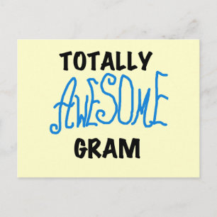 Carte Postale T-shirts bleus et cadeaux de gramme totalement
