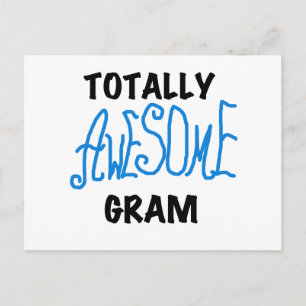 Carte Postale T-shirts bleus et cadeaux de gramme totalement