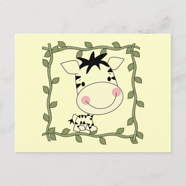 Carte Postale T-shirts et cadeaux Baby Zebra (Devant)
