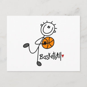 Carte Postale T-shirts et cadeaux basiques de basket-ball à figu