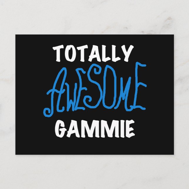 Carte Postale T-shirts et cadeaux bleu Gammie absolument géniaux (Devant)