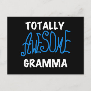 Carte Postale T-shirts et cadeaux bleu Gramma absolument géniaux