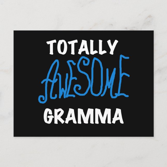 Carte Postale T-shirts et cadeaux bleu Gramma absolument géniaux (Devant)