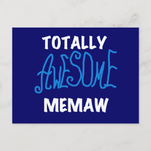 Carte Postale T-shirts et cadeaux bleu Memaw absolument géniaux