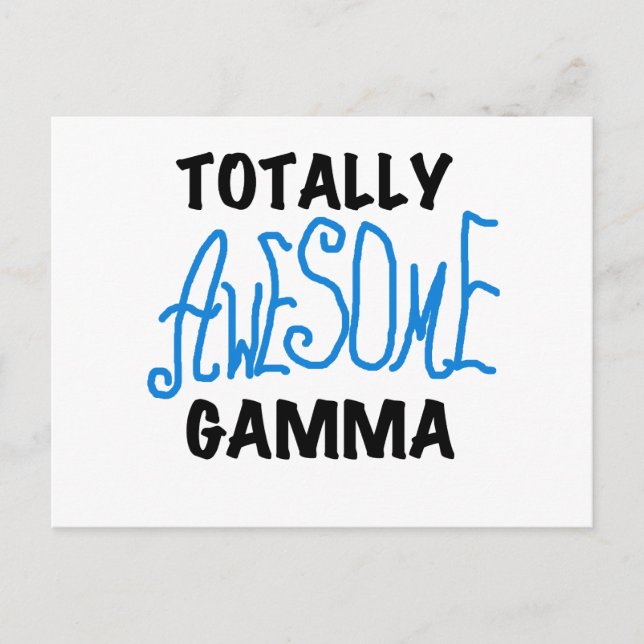 Carte Postale T-shirts et cadeaux bleus gamma totalement (Devant)
