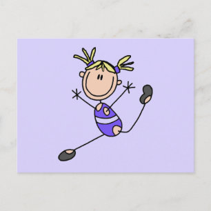 Carte Postale T-shirts et cadeaux Blond Girl Gymnast