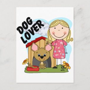 Carte Postale T-shirts et cadeaux blonds de fille d'amoureux des