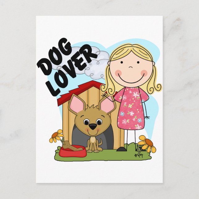 Carte Postale T-shirts et cadeaux blonds de fille d'amoureux des (Devant)