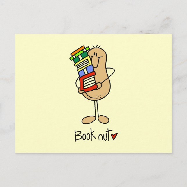 Carte Postale T-shirts et cadeaux Book Nut (Devant)