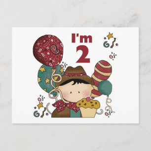 Carte Postale T-shirts et cadeaux Cowboy 2e anniversaire