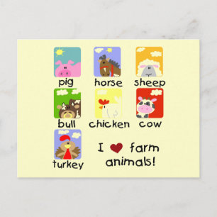 Carte Postale T-shirts et cadeaux d'animaux de ferme