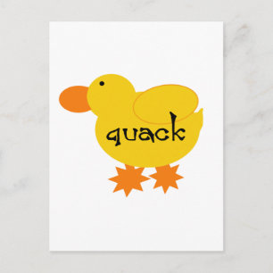 Carte Postale T-shirts et cadeaux de canard jaune