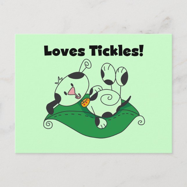Carte Postale T-shirts et cadeaux de chatouillements d'amours (Devant)