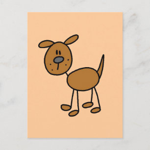 Carte Postale T-shirts et cadeaux de Chien Chien Chien Brown