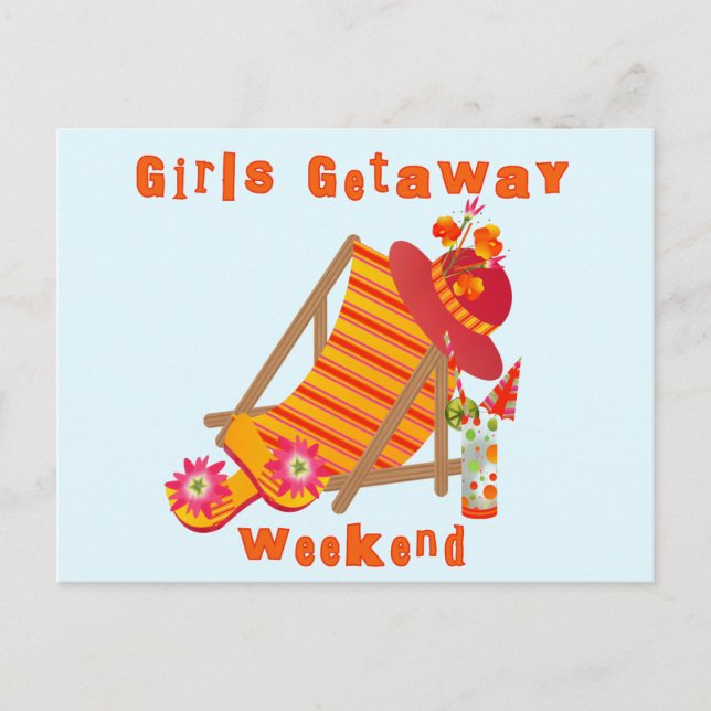 Carte Postale T-shirts et cadeaux de fin de semaine pour filles (Devant)