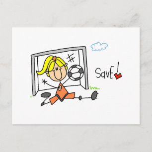 Carte Postale T-shirts et cadeaux de gardienne de but de footbal