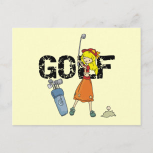 Carte Postale T-shirts et cadeaux de Girl Golfer