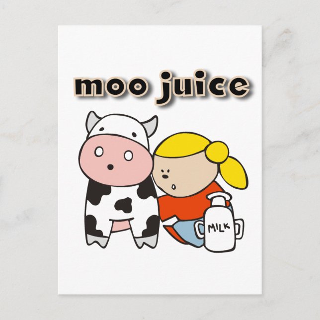 Carte Postale T-shirts et cadeaux de jus de MOO (Devant)