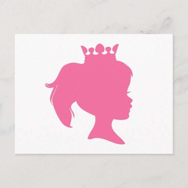 Carte Postale T-shirts et cadeaux de la princesse Silhouette ros (Devant)